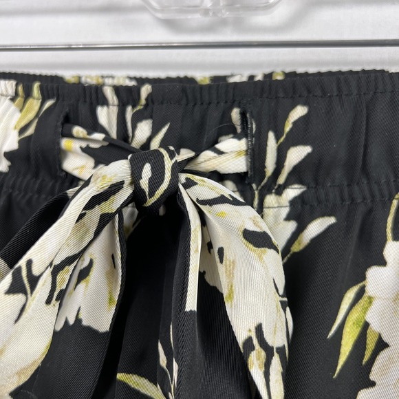 H&M Wide Leg Pants Womens XL Black White Relaxed Party Casual Travel Packable - Picture 2 of 14